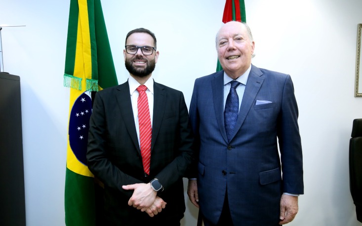 Senador Jorge Seif e M&aacute;rcio Ol&iacute;vio Fernandes da Costa