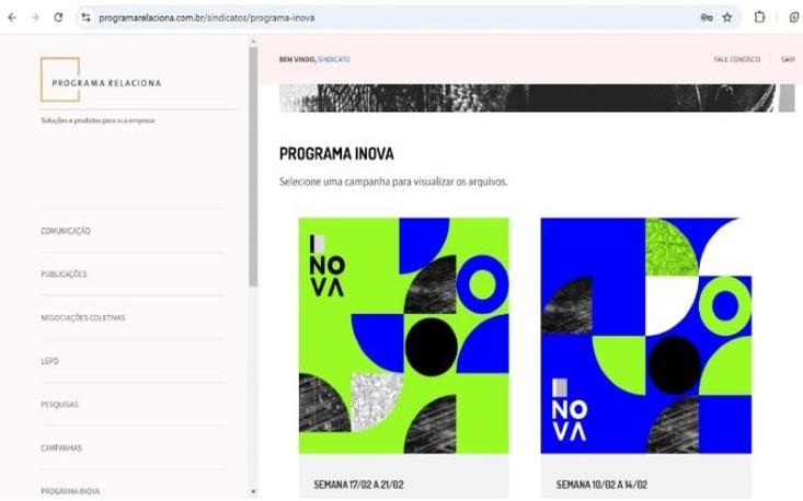 Escolha o conte&uacute;do para download, conforme a data