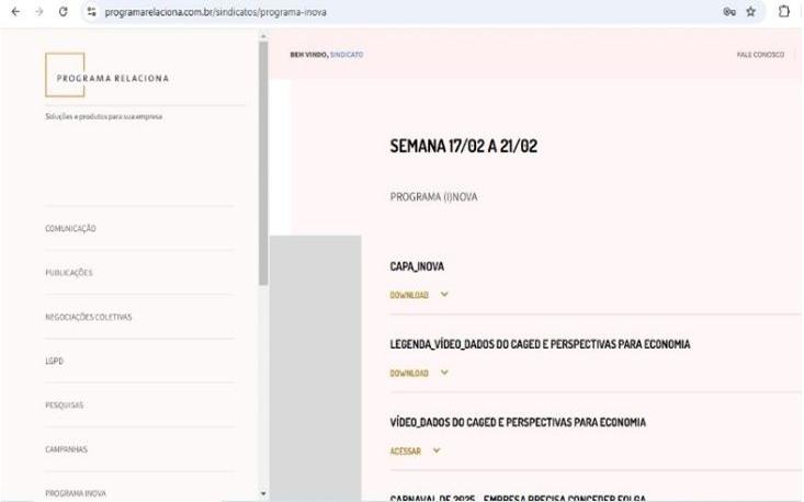 Selecione o conte&uacute;do e fa&ccedil;a o download
