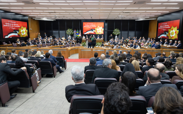 A solenidade foi conduzida pelo presidente do TRT-2 (Cr&eacute;dito: Laura Aidar)