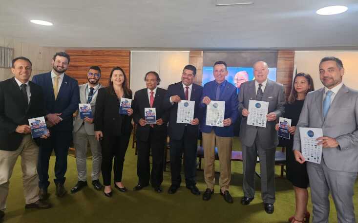 FecomercioSP e entidades do setor produtivo se re&uacute;nem com o deputado Jorge Goetten, poss&iacute;vel relator do PLP 108/21 na C&acirc;mara dos Deputados. (Foto: Divulga&ccedil;&atilde;o/FecomercioSP)