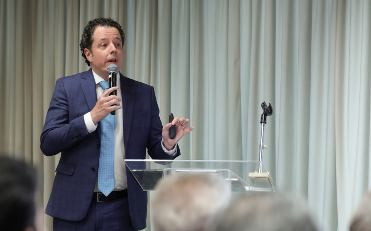 Danilo Barth Pires apresenta o Acordo Paulista como instrumento de conformidade e desjudicializa&ccedil;&atilde;o. (Foto: Edilson Dias/FecomercioSP)
